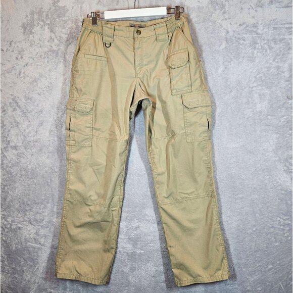 5.11 Tactical Khaki Cargo Pants 12 Regular Work Gorpcore rugged Outdoor Utility - Picture 1 of 11